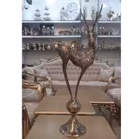 آهو روی کره برنزی 67 سانت