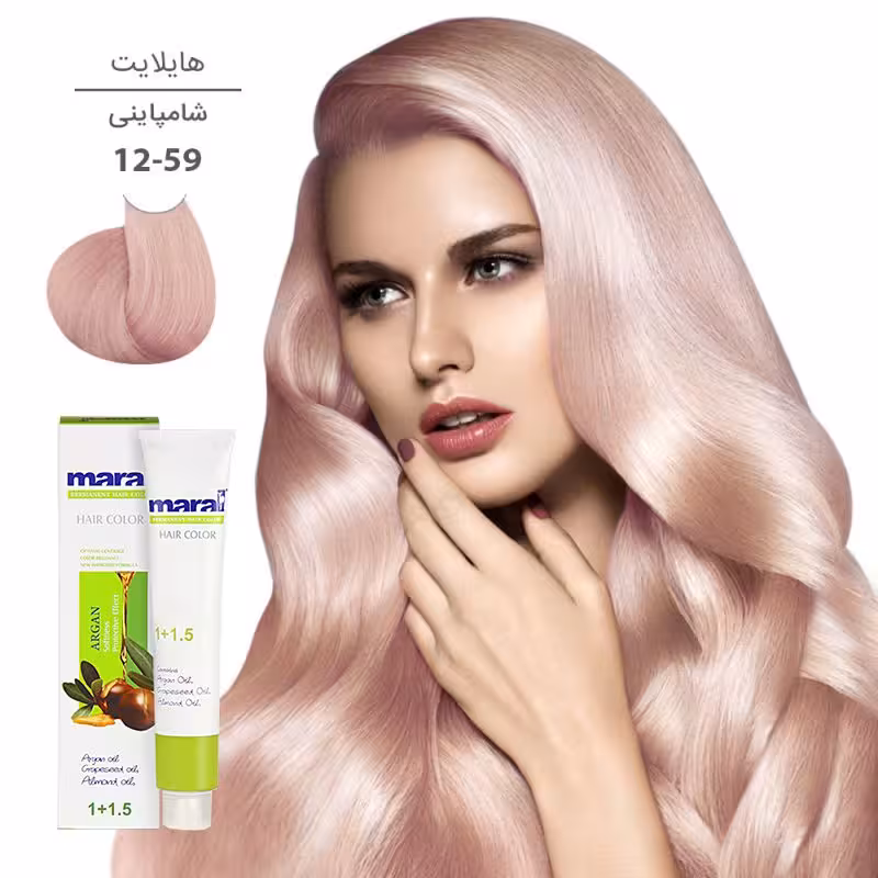 رنگ موی مارال 100 میل 12.59-شامپاینی