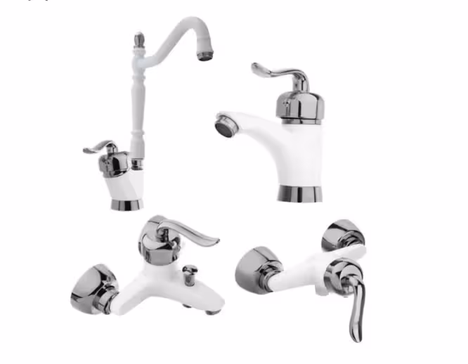 شیرالات مدل قاصدک قاجاری سفید کروم