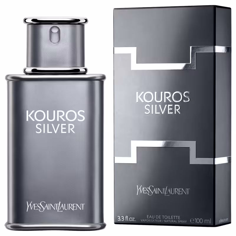 عطر و ادکلن مردانه ایو سن لورن کوروس سیلور ادوتویلت YVES SAINT LAURENT (YSL) KOUROS SILVER EDT FOR MEN