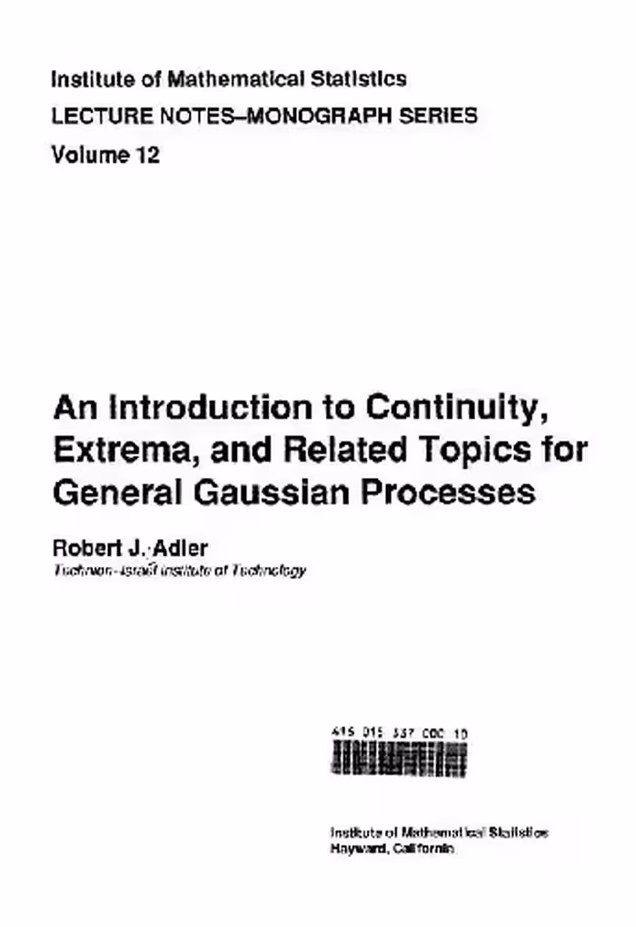 خرید و دانلود نسخه کامل کتاب Introduction to continuity, extrema and related topics for general Gaussian processes