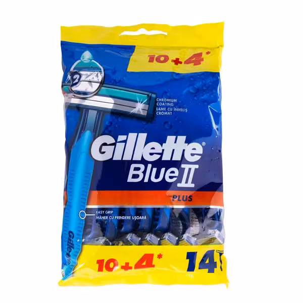 خودتراش 2 لبه ژیلت مدل PLUS بسته 14 عددی