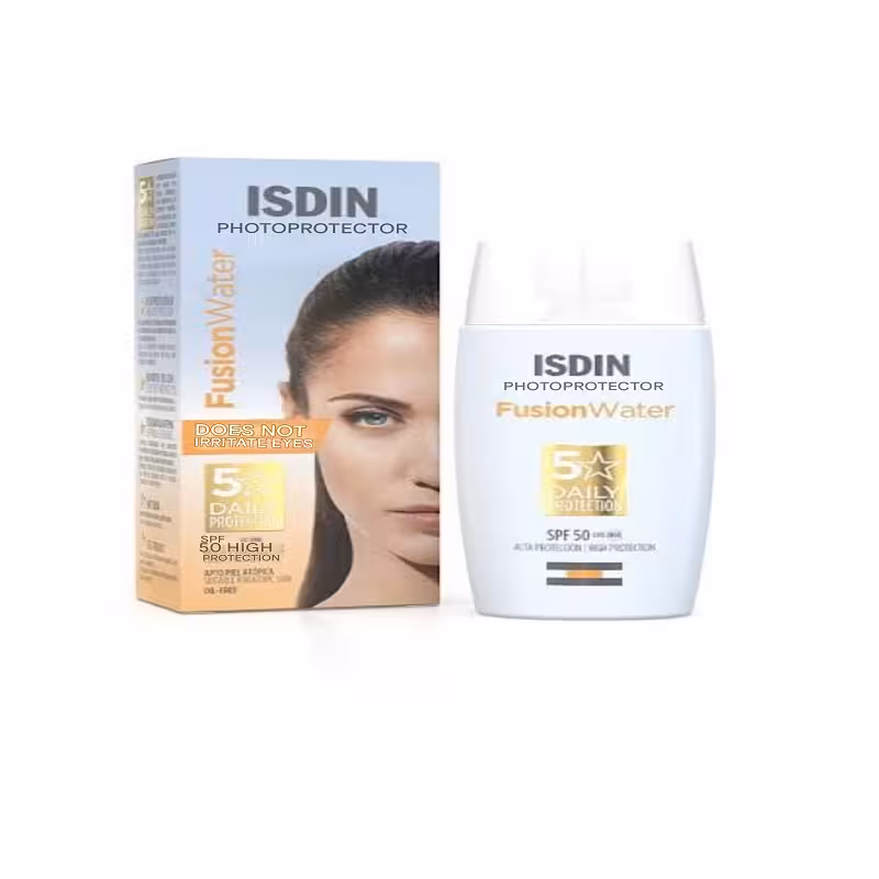 ضد آفتاب بی رنگ فیووژن واتر SPF 50 حجم 50 میلی‌ لیتر