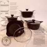 MAHYA MEHR مهیا مهر  سرویس قابلمه 8 پارچه چدن گرانیت مشکی  8311