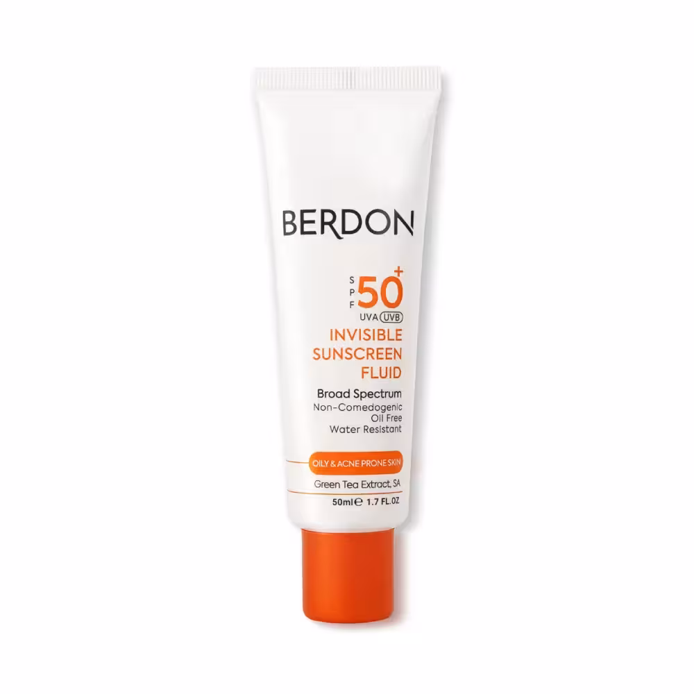 فلوئید ضد آفتاب بی رنگ SPF50 پوست چرب بردون