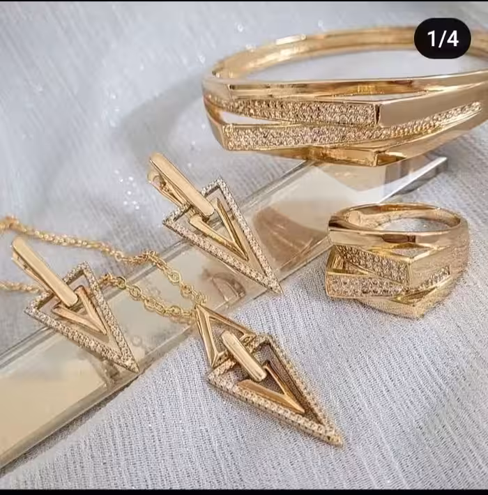 سرویس کامل زنانه کپی طلا، برند مطرح ژوپینگ💍