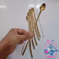 قاشق نی دار طلایی