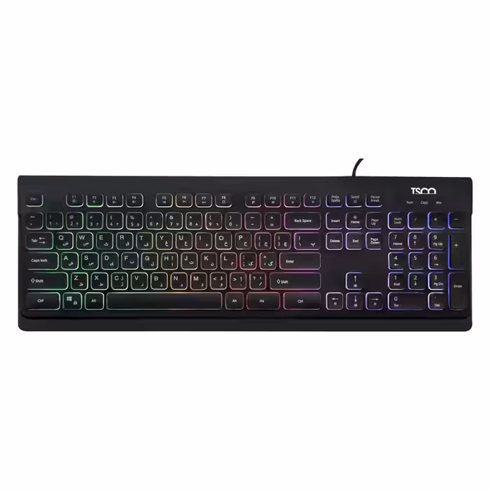 کیبورد گیمینگ تسکو مدل TK 8031، سوییچ ممبران، Full-Size، نورپردازی RGB