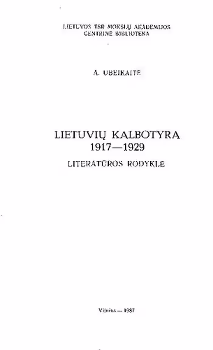 خرید و دانلود نسخه کامل کتاب Lietuvių kalbotyra : bibliografinė rodyklė. 1917-1929