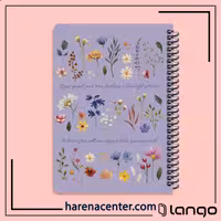 دفتر مدرسه طرح گل بنفش برند لانگو