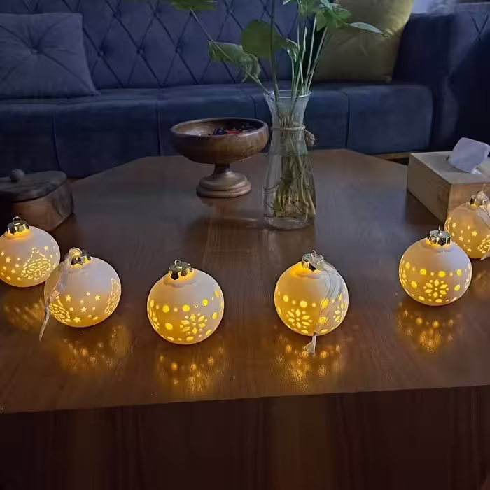 چراغ خواب گوی چراغ خواب سرامیکی باطری خور