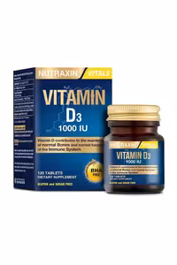 قرص ویتامین D3 نوتراکسین - بسته 120 عددی | nutraxin