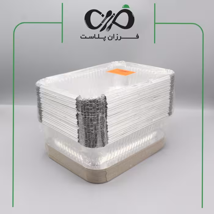 ظرف آلومینیوم 230 سنگین با درب (50 عددی)