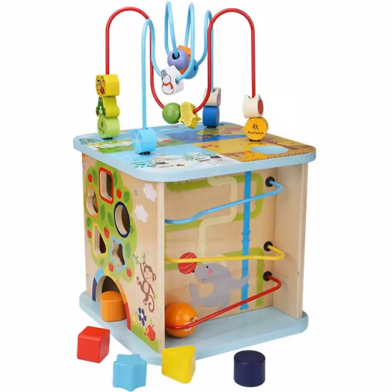 مکعب هوش مونته سوری چوبی مدل چهار فصل 10 تکه کد 5567492