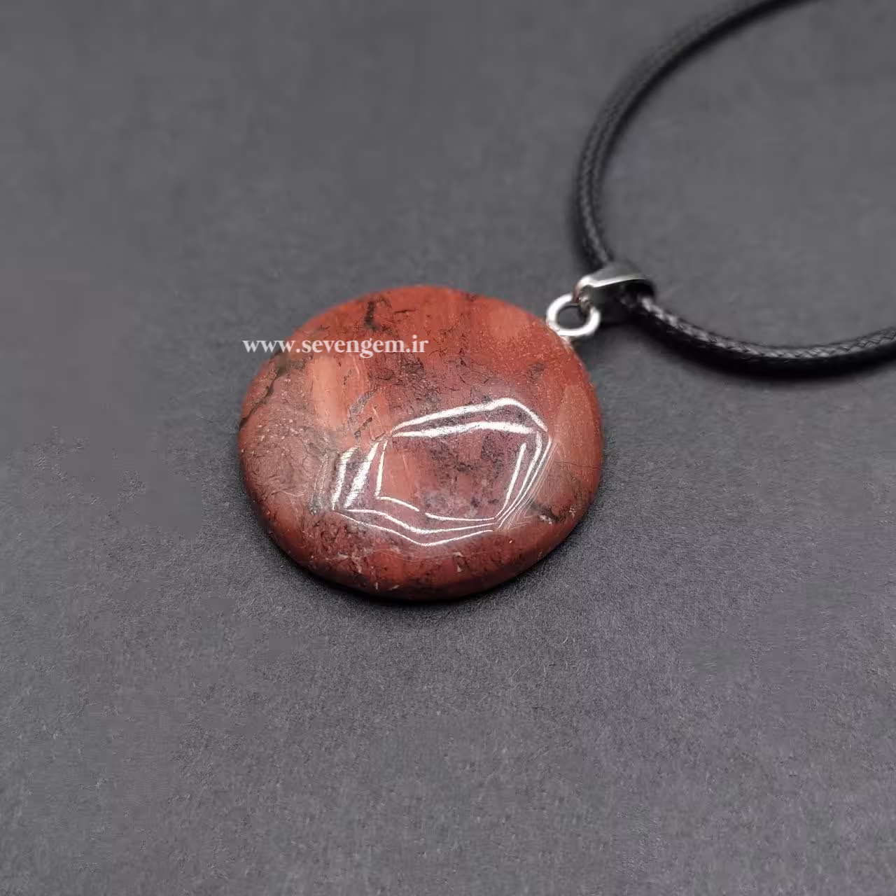 گردنبند سنگ جاسپر سرخ (کدA750)