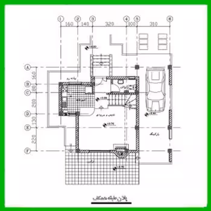 خرید و دانلود پلان ویلا 80 متری با پارکینگ: نقشه ویلا 80 متری با پارکینگ