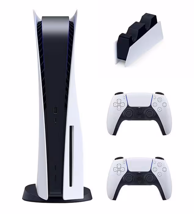 باندل پلی استیشن 5 استاندارد دیسک خور 825 گیگابایت با دسته و شارژر