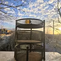 جاپیازی جا میوه ای جا پیازی و جاسیب زمینی 3طبقه جنس فلزی