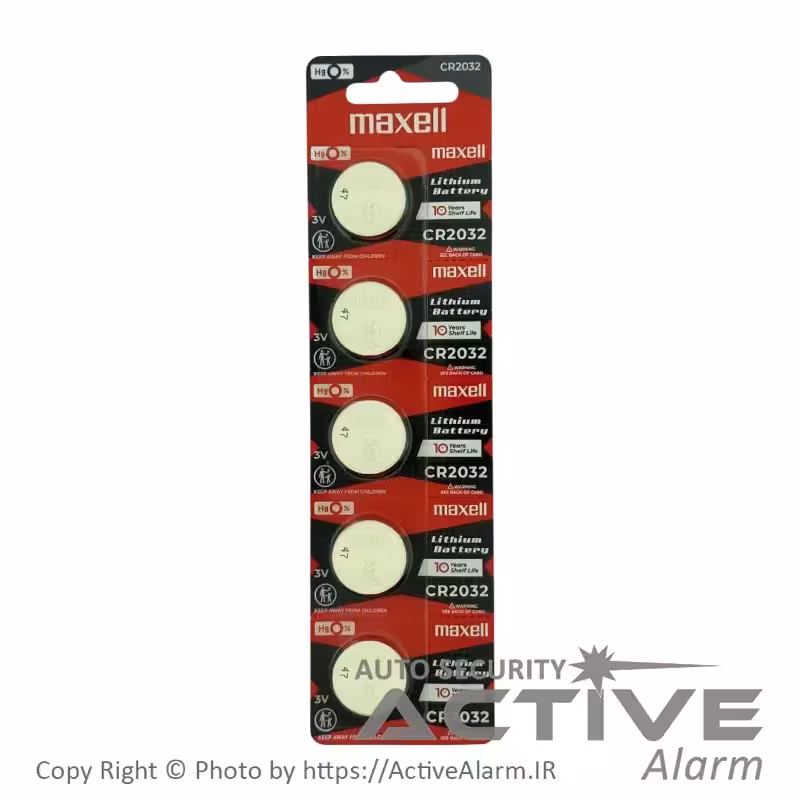 قیمت باطری سکه‌ای اورجینال مکسل مدل CR2032 لیتیوم 3 ولت