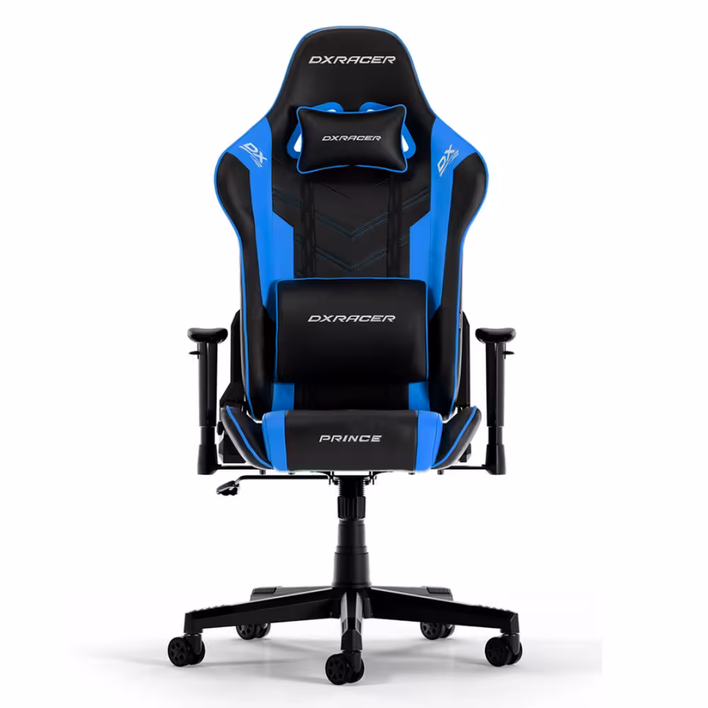 خرید صندلی گیمینگ DXRacer سری Prince رنگ مشکی و آبی