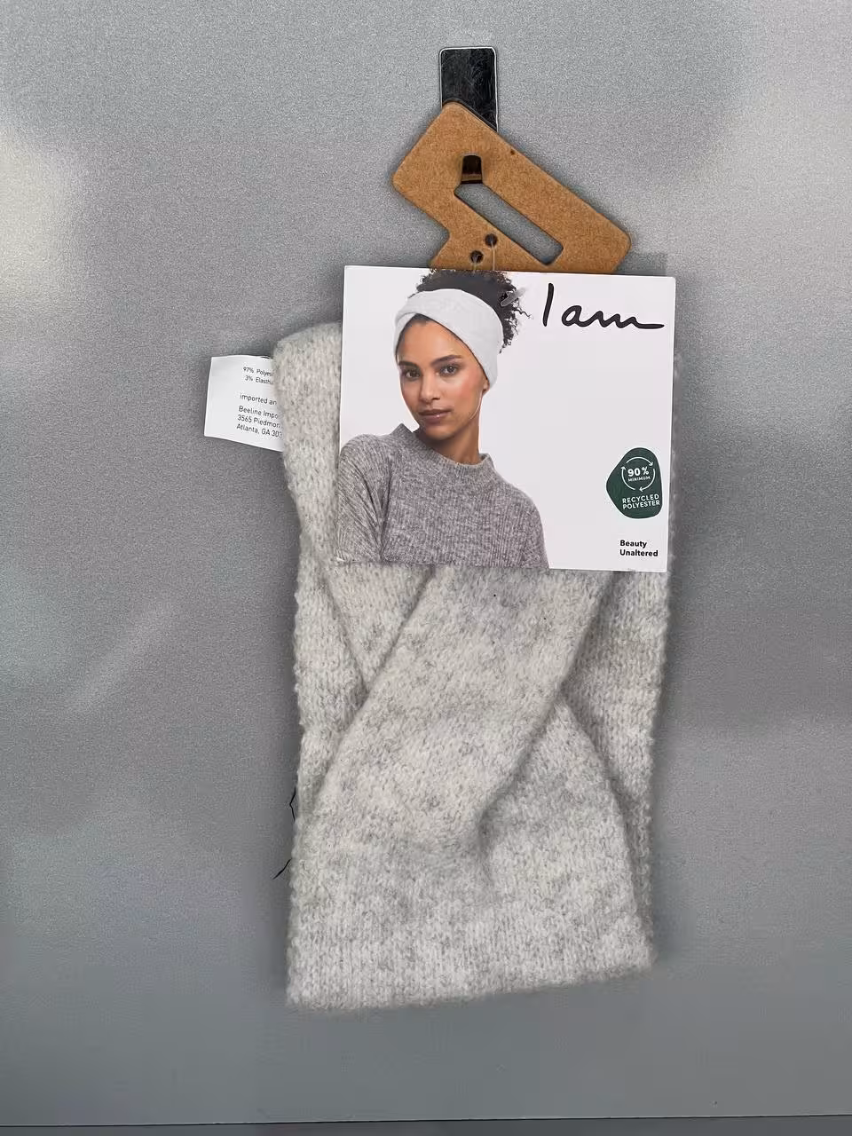 هدبند بافتنی مینیمال طوسی