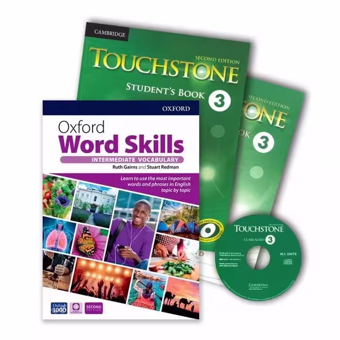 پک تاچ استون 3   آکسفورد ورد اسکیلز اینترمدیت | کتاب انگلیسی Touchstone 3   Oxford Word Skills Intermediate