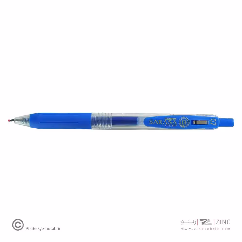 روان نویس فشاری ساراساکلیپ آبی مات 0/7 زبرا (10عددی)