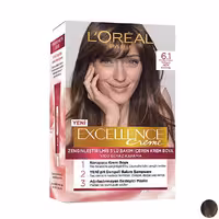 کیت رنگ مو لورال مدل Excellence شماره 6.1 حجم 48 میلی لیتر رنگ قهوه ای