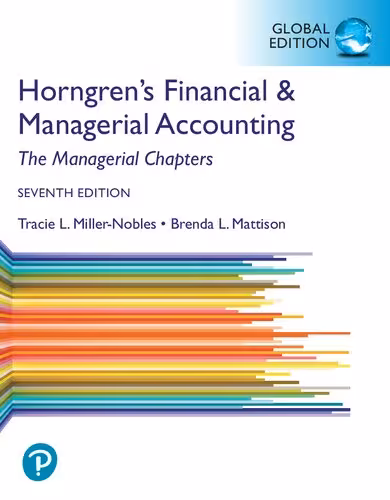 خرید و دانلود نسخه کامل کتاب Horngren&#039;s Financial &amp; Managerial Accounting, The Managerial Chapters, Global Edition (7th Edition) - Orginal Pdf