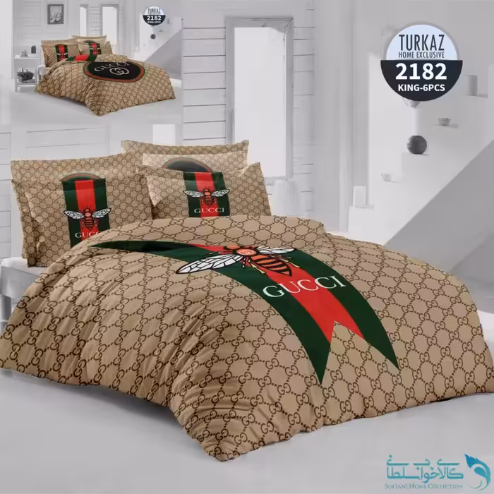 روتختی طرح برند گوچی دو نفره برند Turkaz کد 2182