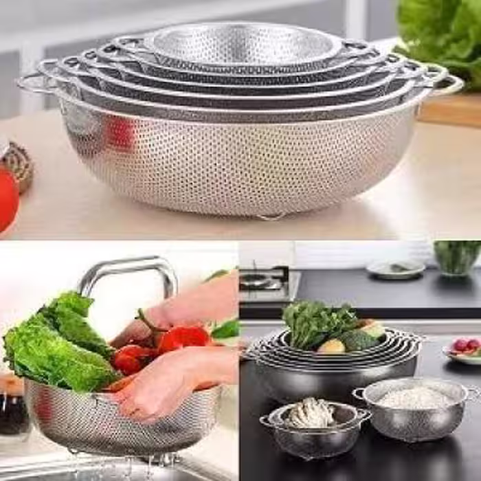 سرویس آبکش استیل پانچ 6 تکه