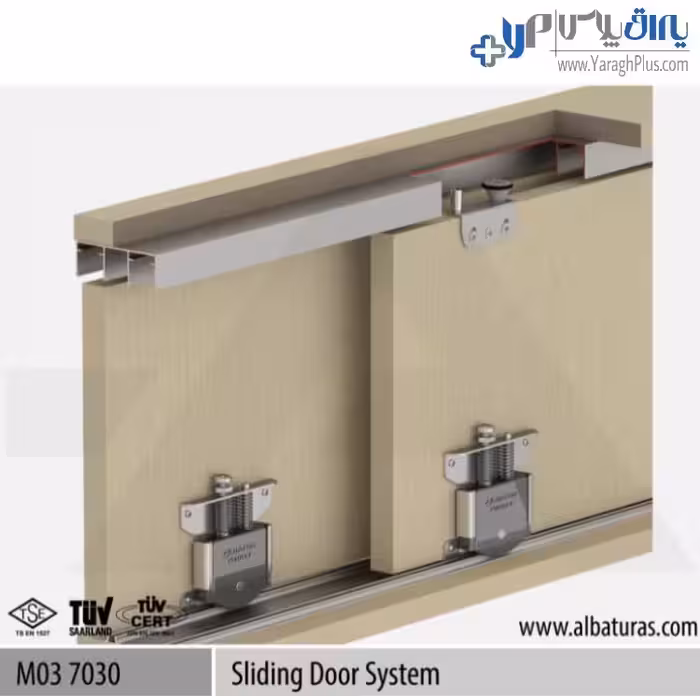 مکانیزم دو درب کمد ریلی 75 کیلویی توکار آلباتور