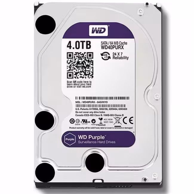 هارددیسک اینترنال وسترن دیجیتال  WD 4TB PURPLE