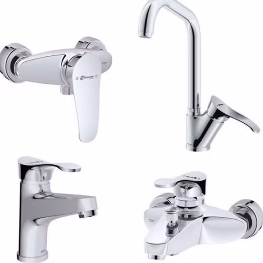 ست شیرآلات شودر مدل لرد (کروم )