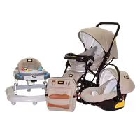 سرویس کالسکه ارابه مدل 235 رنگ ذغالی | نوپا