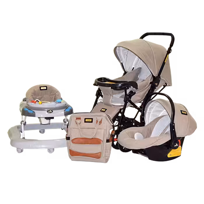 سرویس کالسکه ارابه مدل 235 رنگ ذغالی | نوپا