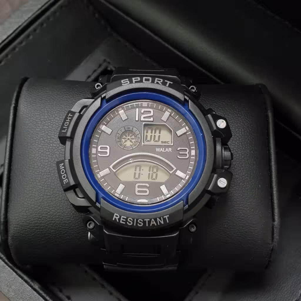 ساعت مچی طرح جی شاک دیجیتال دورقاب آبی   G SHOCK