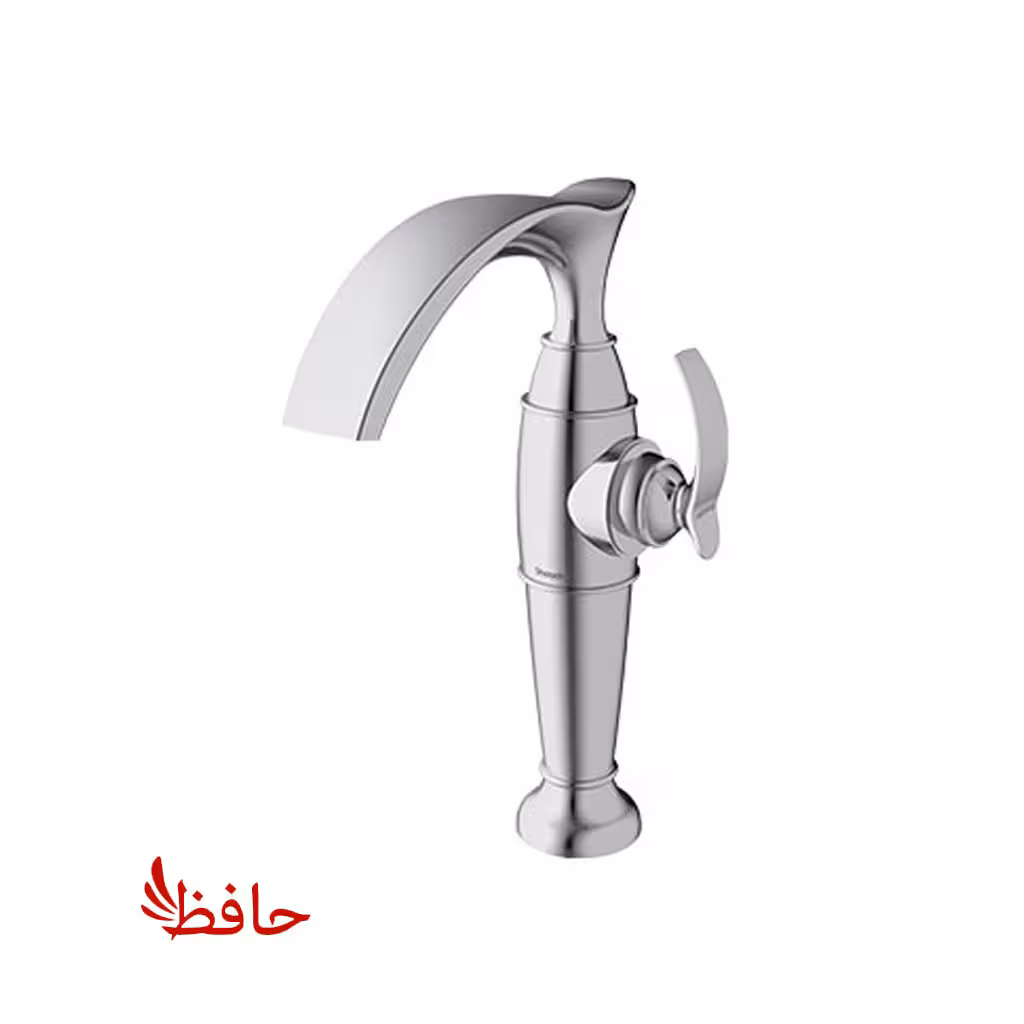 شیر روشویی پایه بلند شودر مدل گلوریس کروم
