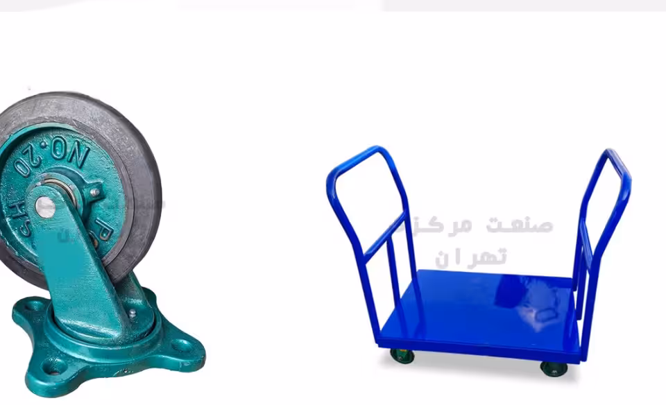 گاری دستی دو دسته با چرخ فوق تقویت تحمل بار 1 تن