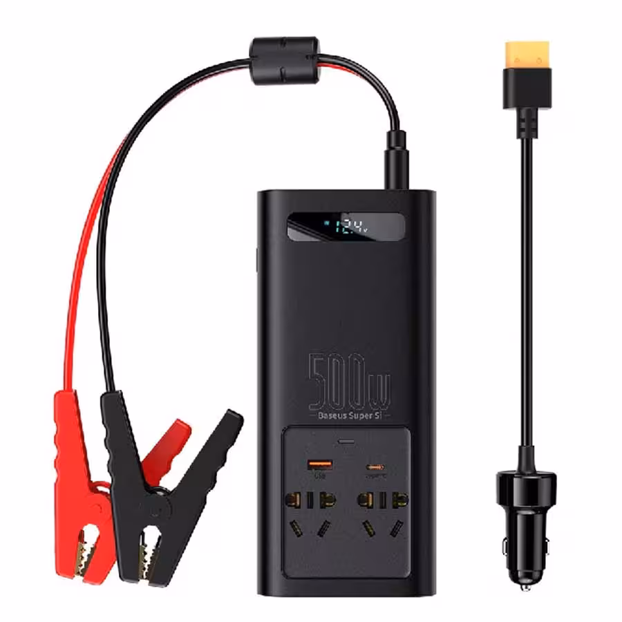 قیمت و خرید شارژر و مبدل برق خودرو بیسوس مدل Super Si CGNB000101 500W | یاس ارتباط