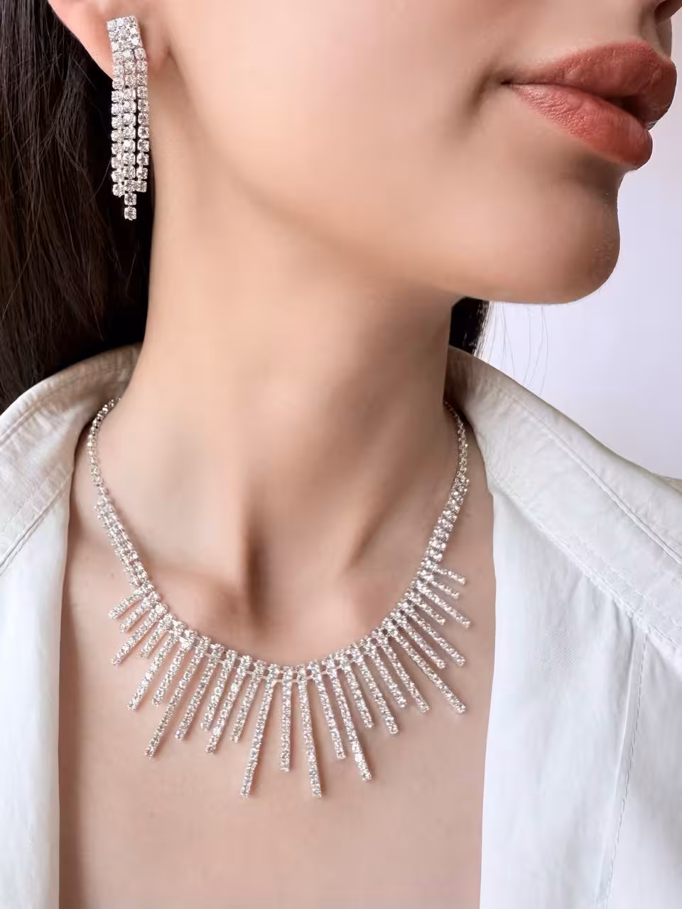 نیمست مجلسی طرح جواهر، آبکاری نقره، مدل شعاع نور