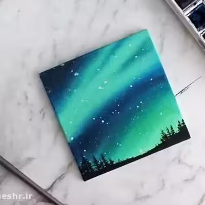 تابلو نقاشی مینیمال طرح آسمان