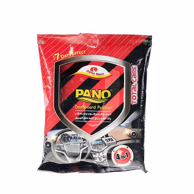 دستمال مرطوب کننده داخل اتومبیل پانو 12 عددی