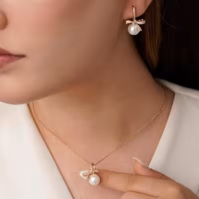 نیم ست مجلسی ژوپینگ . مرواریدی SKU418