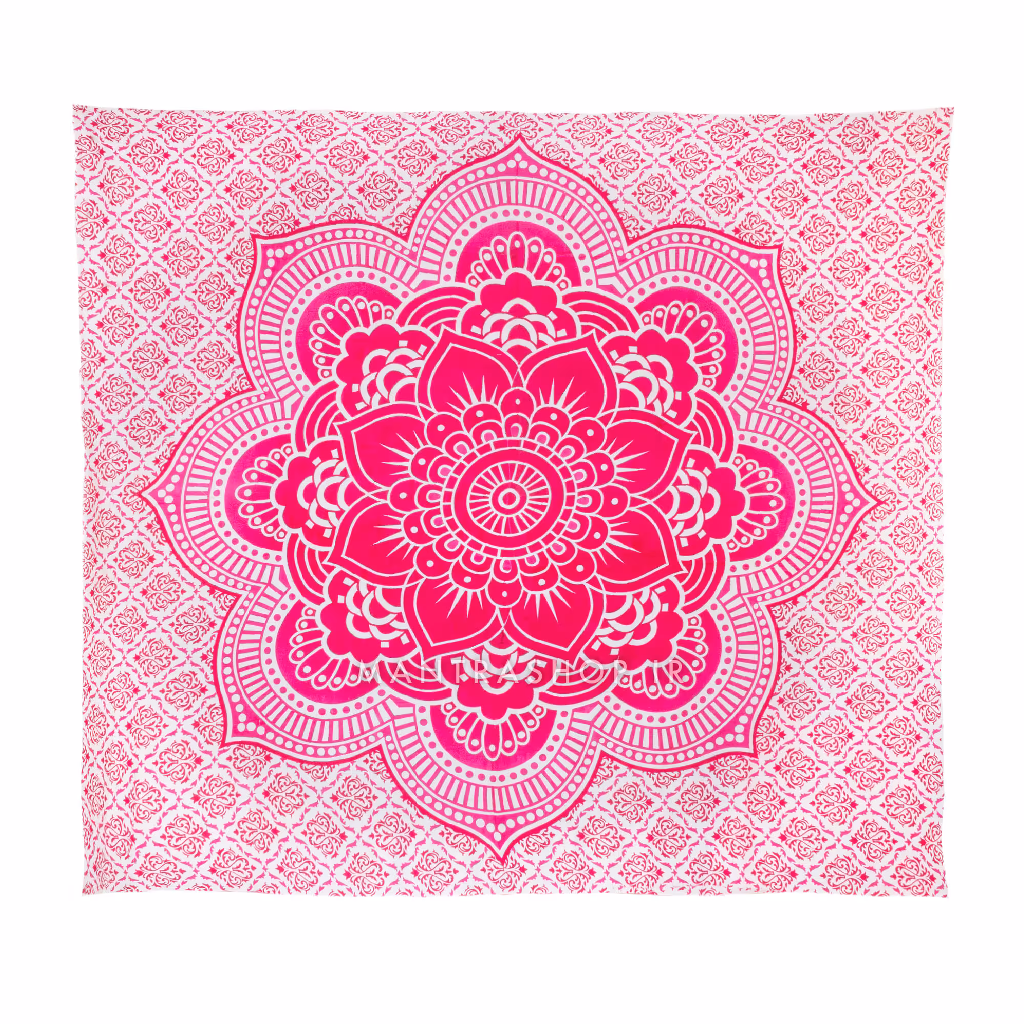 بکدراپ تپستری هندی صورتی (روتختی دو نفره) کد 251