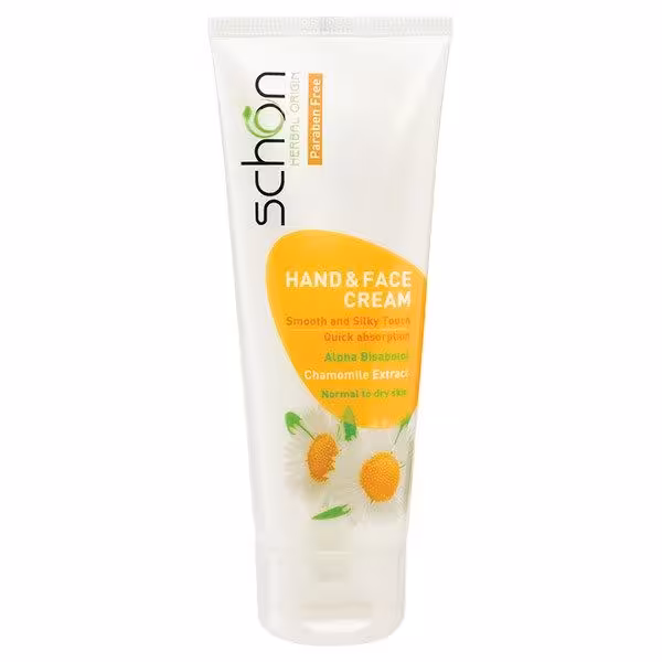 کرم دست و صورت حاوی عصاره بابونه مناسب پوست‌ های نرمال تا خشک شون 75 میلی‌لیتر Schon