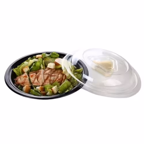 ظرف سالاد یکبار مصرف کد FT120 با ظرف سس مثلثی 200 عدد