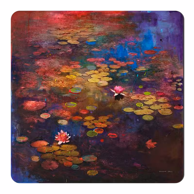 مگنت طرح برکه نیلوفرهای آبی کد wmg1217