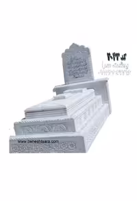 سنگ مزار مرمریت سفید طرح اعیانی خاص کد 2043