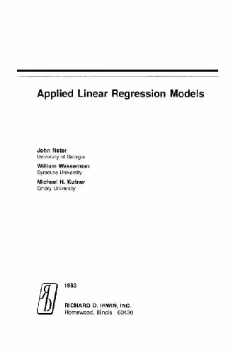 خرید و دانلود نسخه کامل کتاب Applied linear regression models